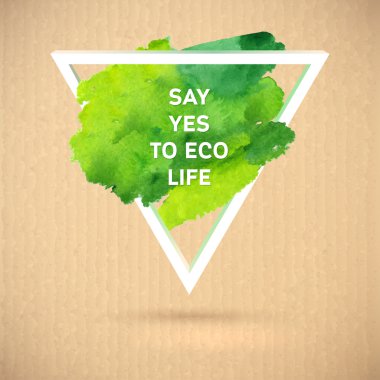 watercolor  green ecology banner