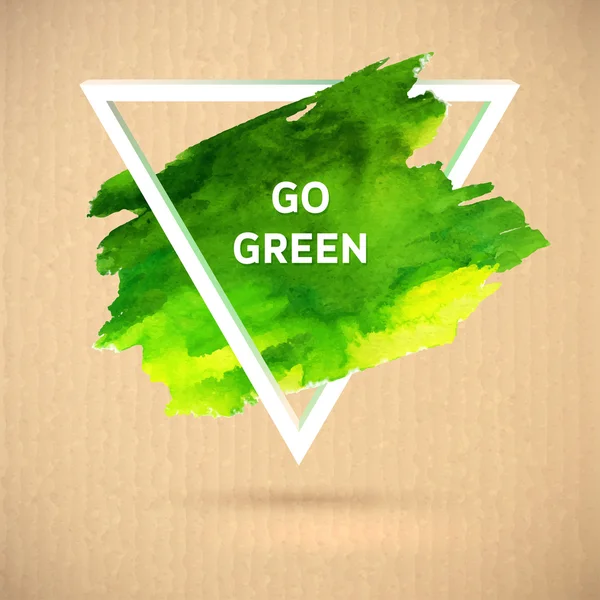 Aquarell grüne Ökologie Banner — Stockvektor