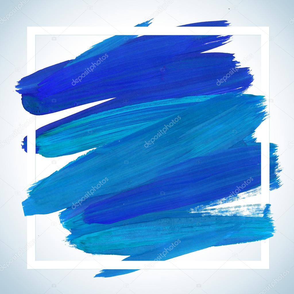 Square acrylic stroke poster space for your text lettering or