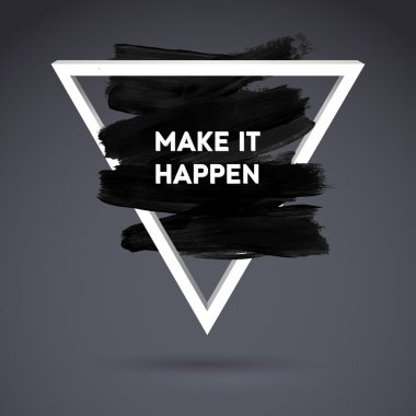 Black motivation stroke poster.