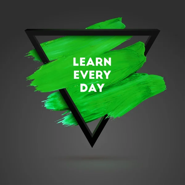 Motivation poster - Learn Every Day. — Stock vektor