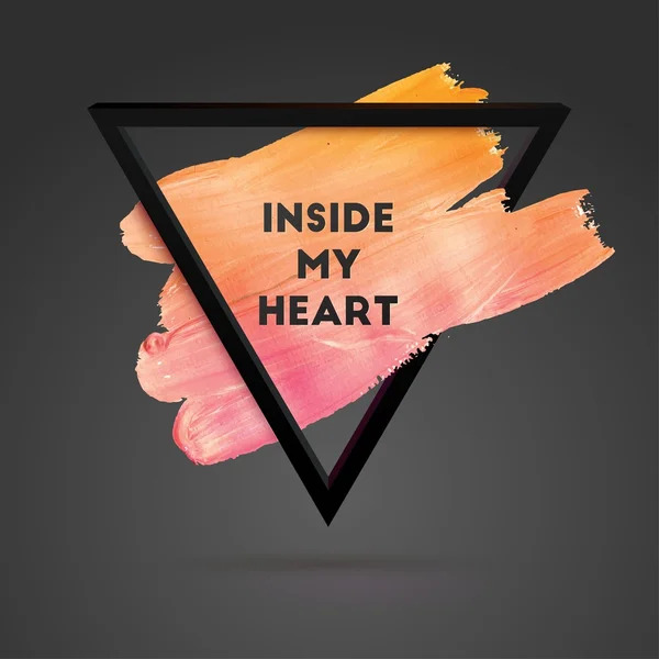 Motivation poster - Inside My Heart. — ストックベクタ