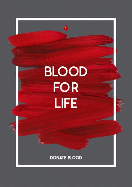 Donante de sangre motivación donante cartel . — Vector de stock