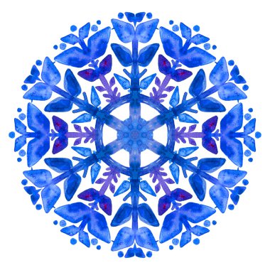 Suluboya kar tanesi illüstrasyon