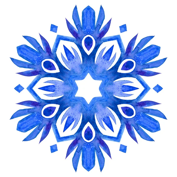 Watercolor Snowflake Illustration — Stock Photo, Image
