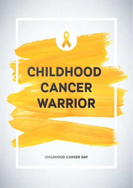 Плакат обізнаності про рак дитинства . — стоковий вектор