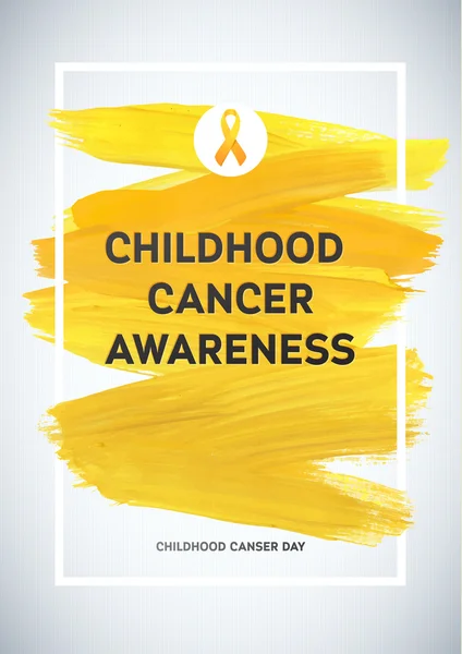 Childhood Cancer Awareness Poster. — Stockvector