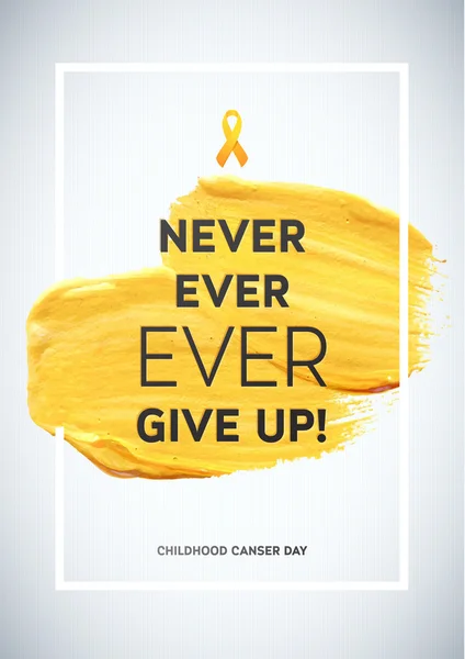 Manifesto di consapevolezza del cancro infantile . — Vettoriale Stock