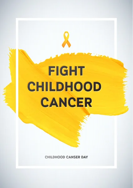 Childhood Cancer Awareness Poster. — Stockvector