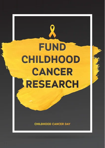 Childhood Cancer Awareness Poster. — Stockvector