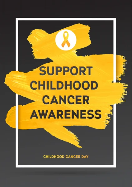 Childhood Cancer Awareness Poster. — Stock Vector