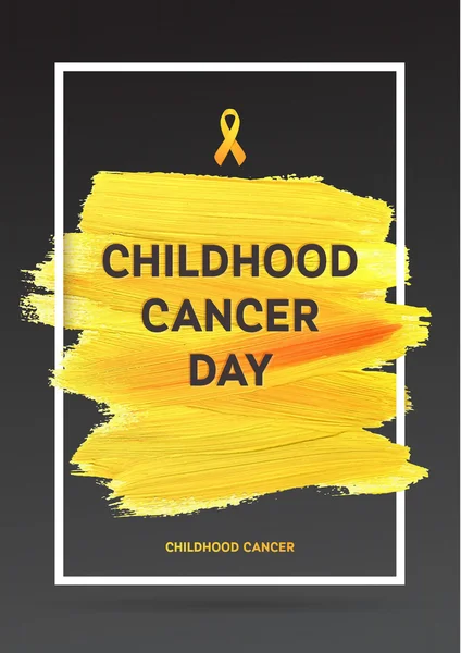 Cartel de concientización sobre el cáncer infantil . — Archivo Imágenes Vectoriales