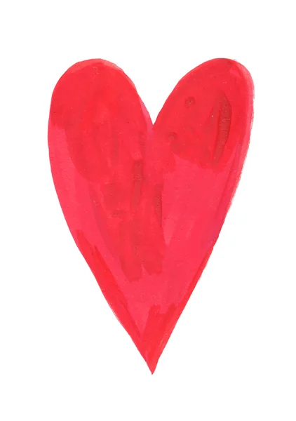 Happy Valentines Day. Aquarel hart — Stockvector