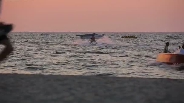 Vodní sporty na pláži — Stock video