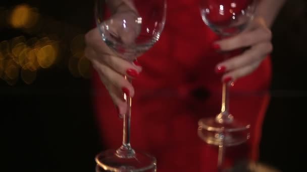 Stemware — Stock Video