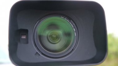 Dijital Video kamera objektif bir kukuleta ile yakın çekim