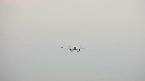飞机降落在机场 — 图库视频影像