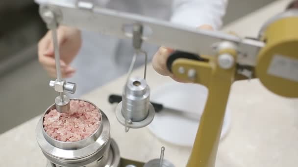 Лабораторія харчування, вчений на роботі — стокове відео