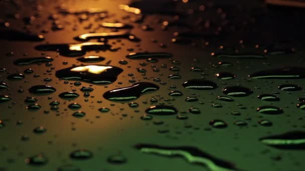 Water drops on black — Stock Video