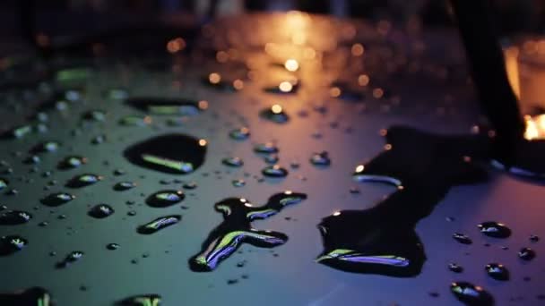 Water drops on black — Stock Video