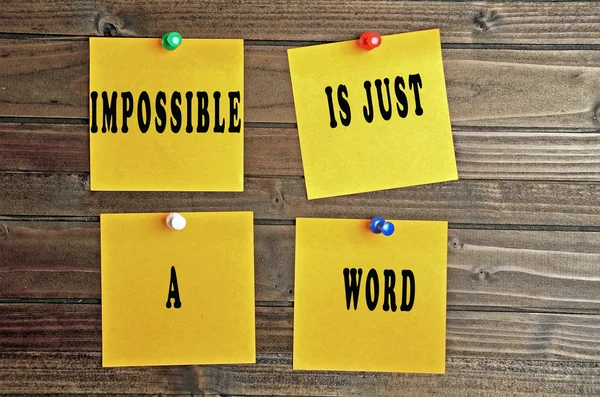 Impossible is just a word — Stock Photo, Image