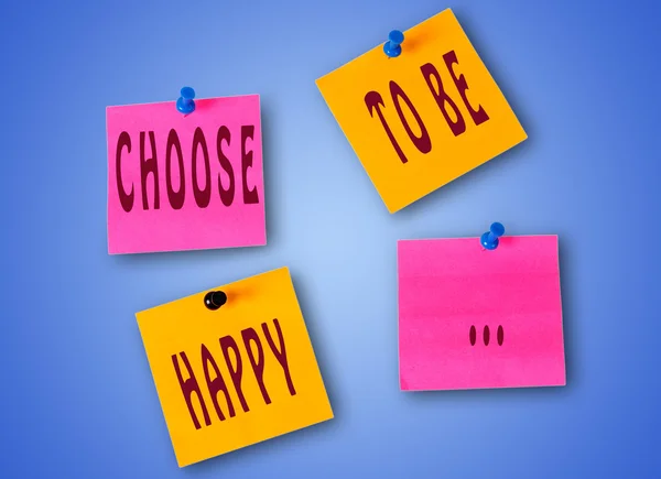 Palavras Escolher ser feliz — Fotografia de Stock