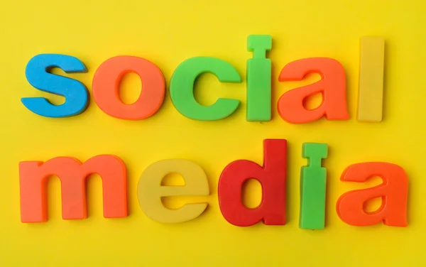 Social Media words on background — Stock Photo, Image