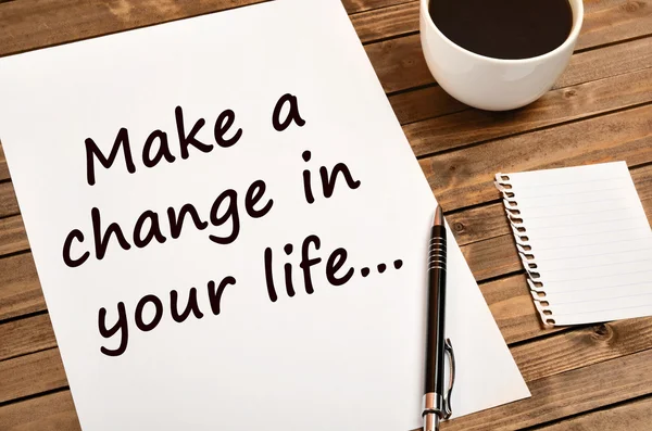Motiverande Citat. Göra en förändring i ditt liv — Stockfoto