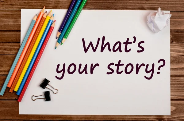 Fråga vad är din berättelse — Stockfoto