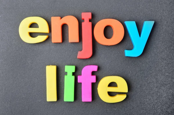 Enjoy life words on background — Stock Photo, Image