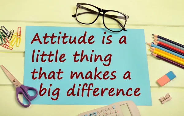 Atitude é uma pequena coisa que você faz uma grande diferença — Fotografia de Stock