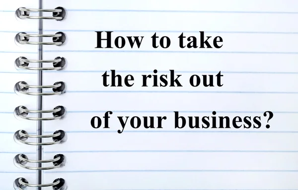 Вопрос: Как избавиться от рисков в бизнесе — стоковое фото