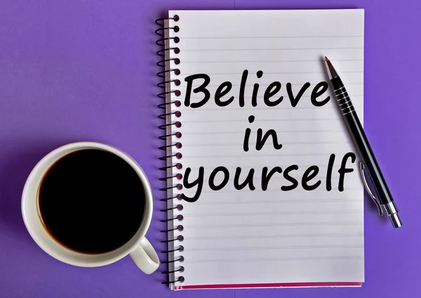 Believe in yourself words — Stock Photo, Image