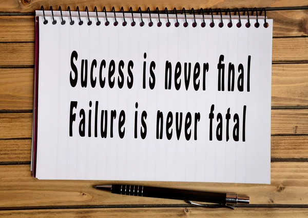 Text Success is never final Failure is never fatal