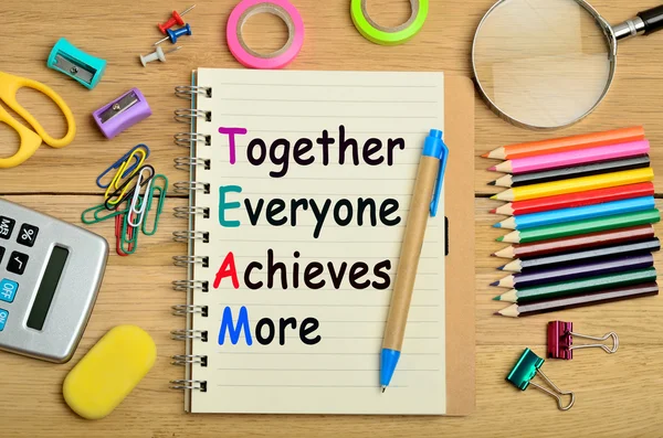 The words Together Everyone Achieves More — Stock Photo, Image