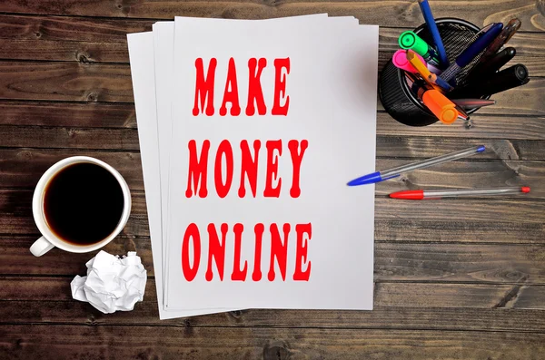 The words Make money online — Stock Photo, Image