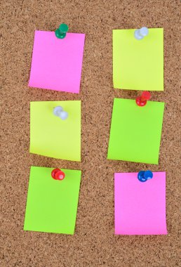 Altı boş renkli notlar