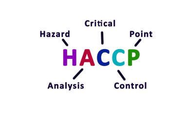 HACCP Tehlike Analizi Kritik Kontrol Noktaları simgesi beyaz arkaplanda