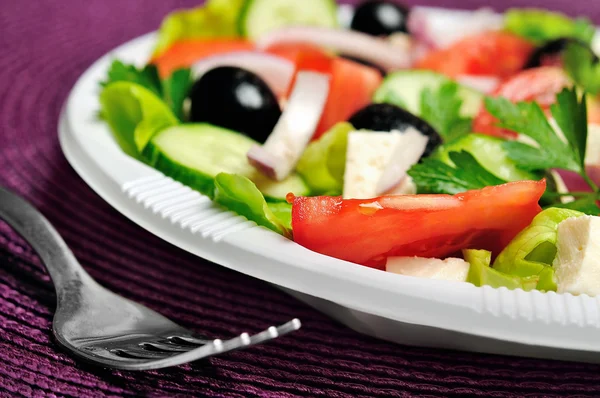 Plate with salad — Stock Photo, Image