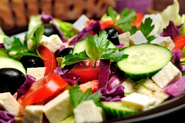 Plate with salad — Stock Photo, Image