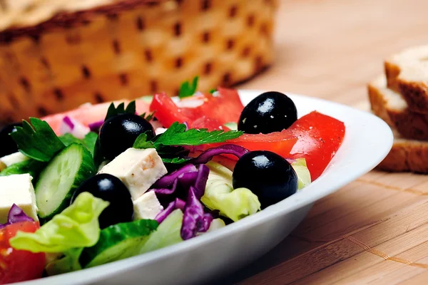 Plate with salad — Stock Photo, Image