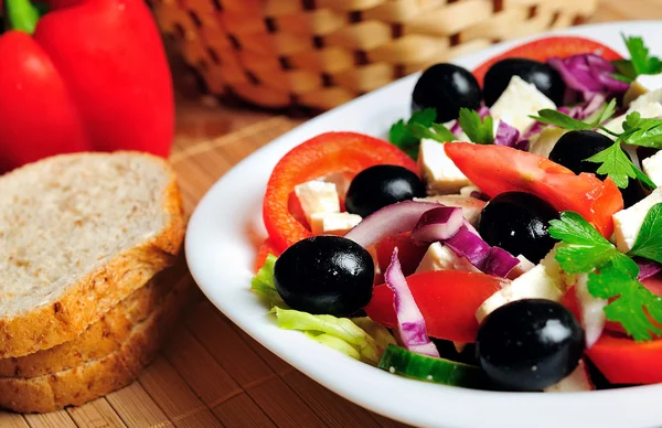 Plate with salad — Stock Photo, Image