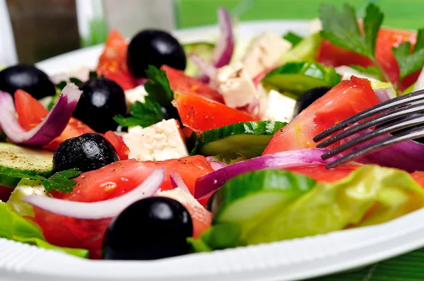 Plate with salad — Stock Photo, Image