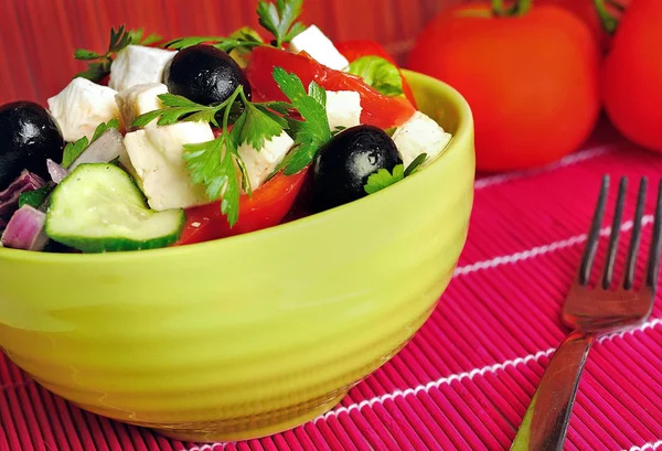 Bowl with salad — Stock Photo, Image