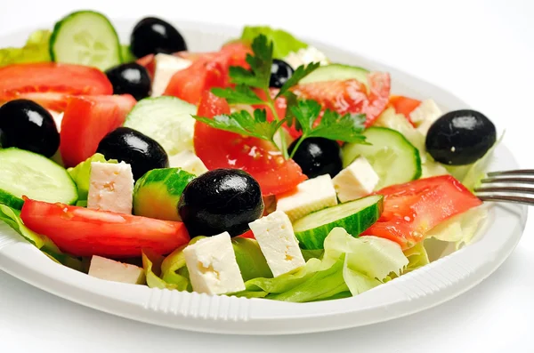Assiette avec salade — Photo