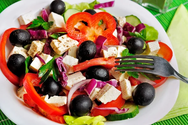 Plaat met groente salade — Stockfoto