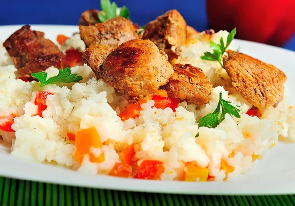 Risotto mit Fleisch — Stockfoto