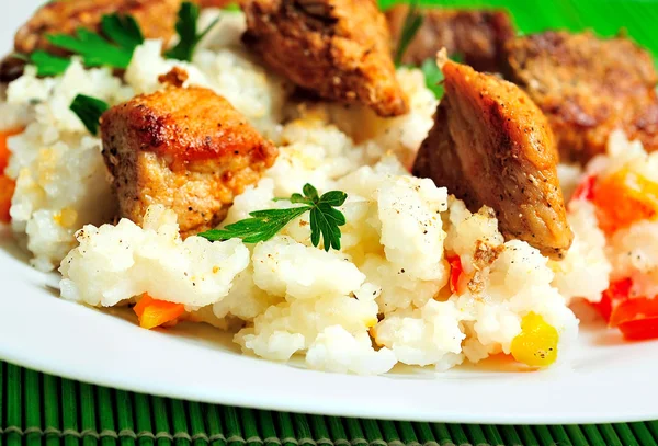 Risotto mit Fleisch — Stockfoto