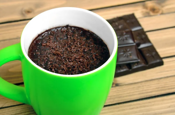 Hot chocolate on table — Stock Photo, Image