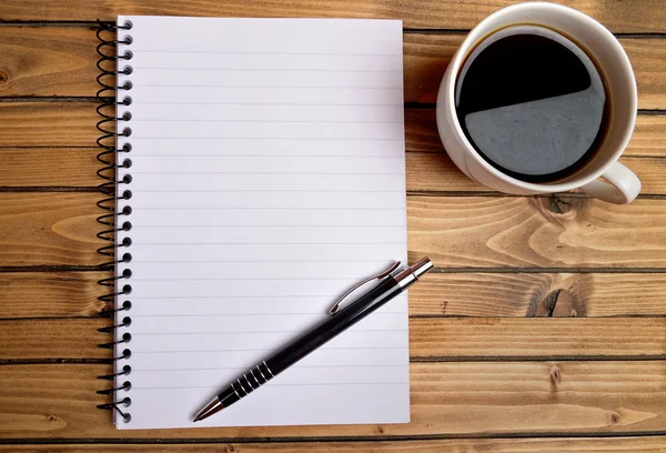 Káva a notebook — Stock fotografie